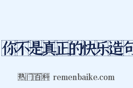 你不是真正的快乐造句是什么意思的图片
